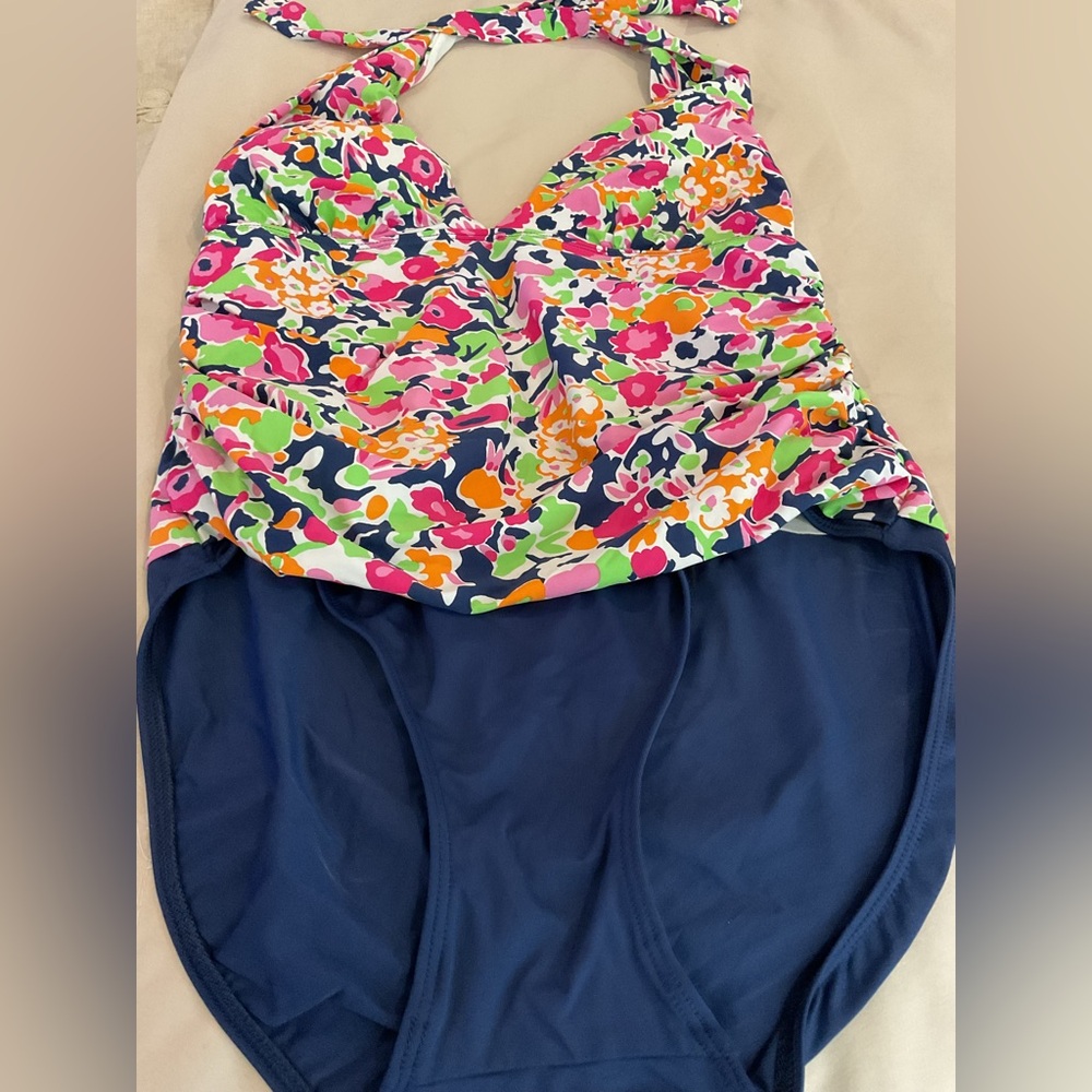Lauren Ralph Lauren White and Multicolor Top